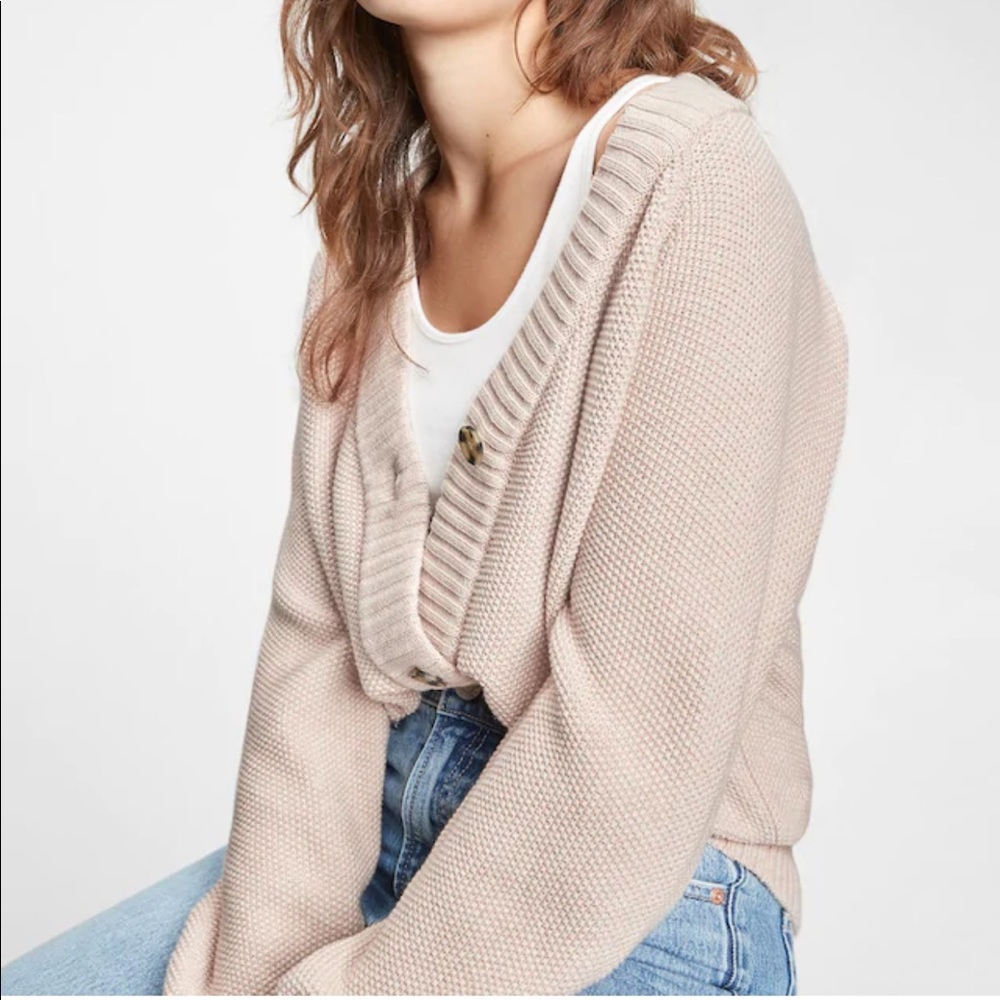 ISO gap textured cardigan in black